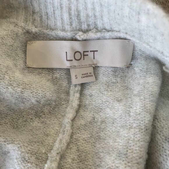 Loft Striped Dolman Sweater Small Multicolor Soft Round Neck NWOT - Picture 10 of 12